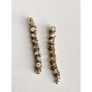 Moutton Collet Gold Silver X Project Earring Silver Plate Swarovski Crystal $185